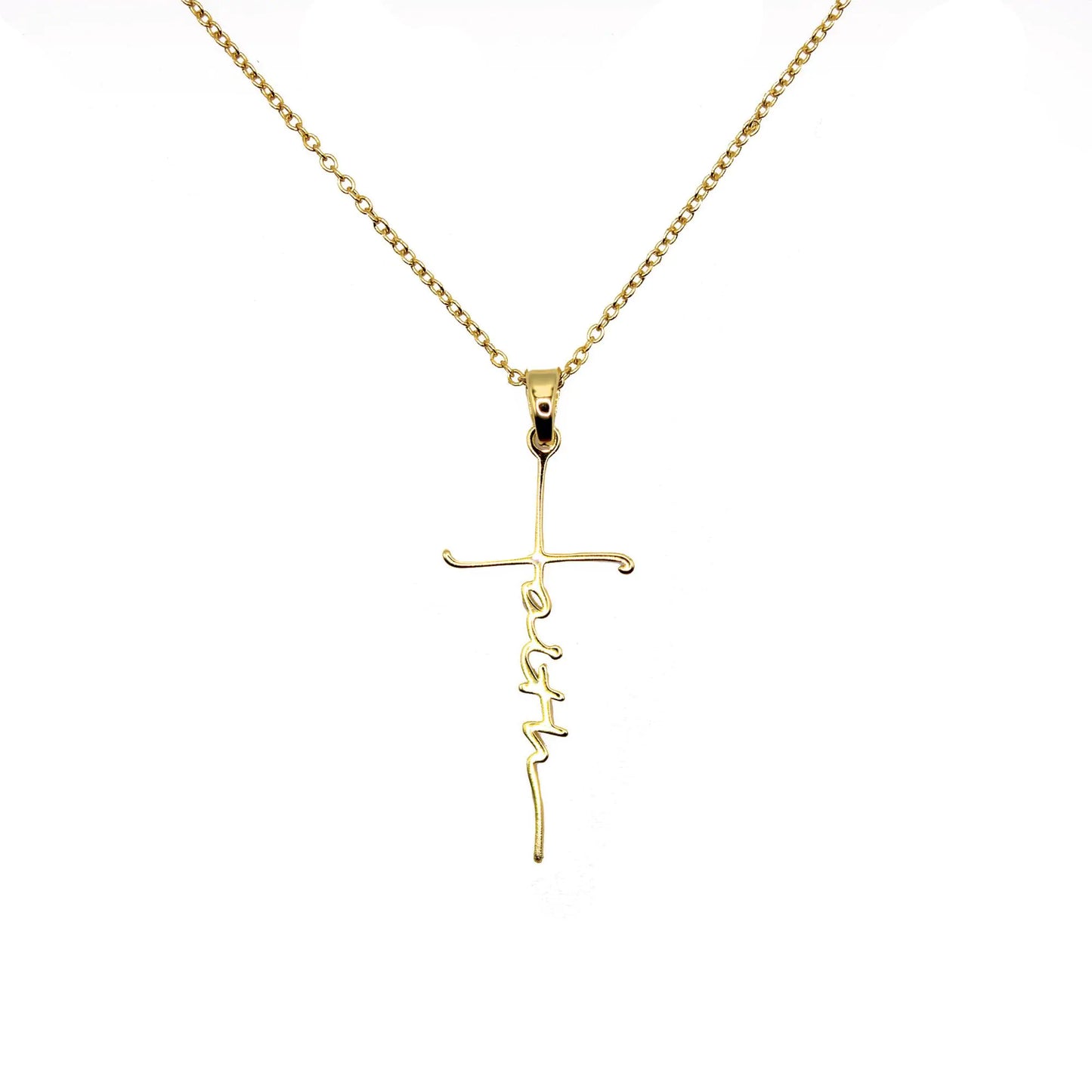 Faith Gold Cross Necklace | Christian Accessories