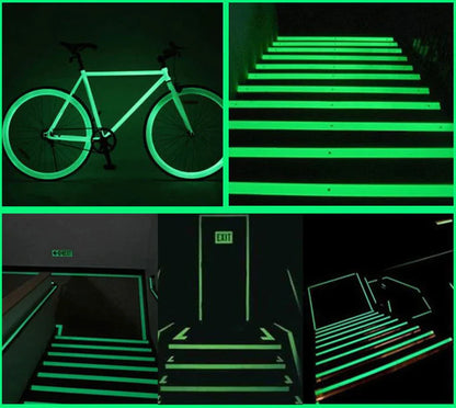 Self Adhesive Glow In The Dark Fluorescent Tape