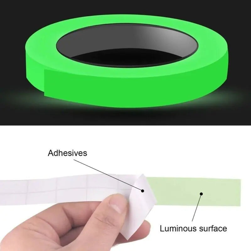 Self Adhesive Glow In The Dark Fluorescent Tape