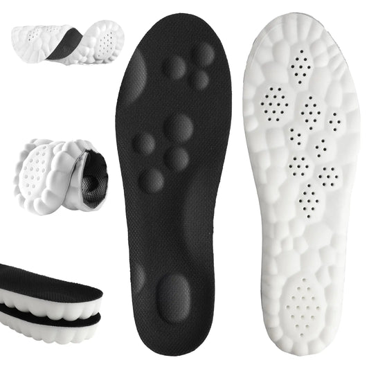 Cloudsole Insoles Orthopedic Cloud Insole for Men and Women U-Shape Memory Foam Insoles Plantar Fasciitis Insoles for Foot & Joint Support Anti Fatigue and Shock Absorption (Black 11-12)