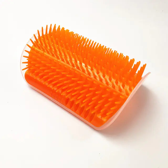 Cat Self Groomer Corner Wall Comb with Catnip