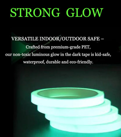 Self Adhesive Glow In The Dark Fluorescent Tape